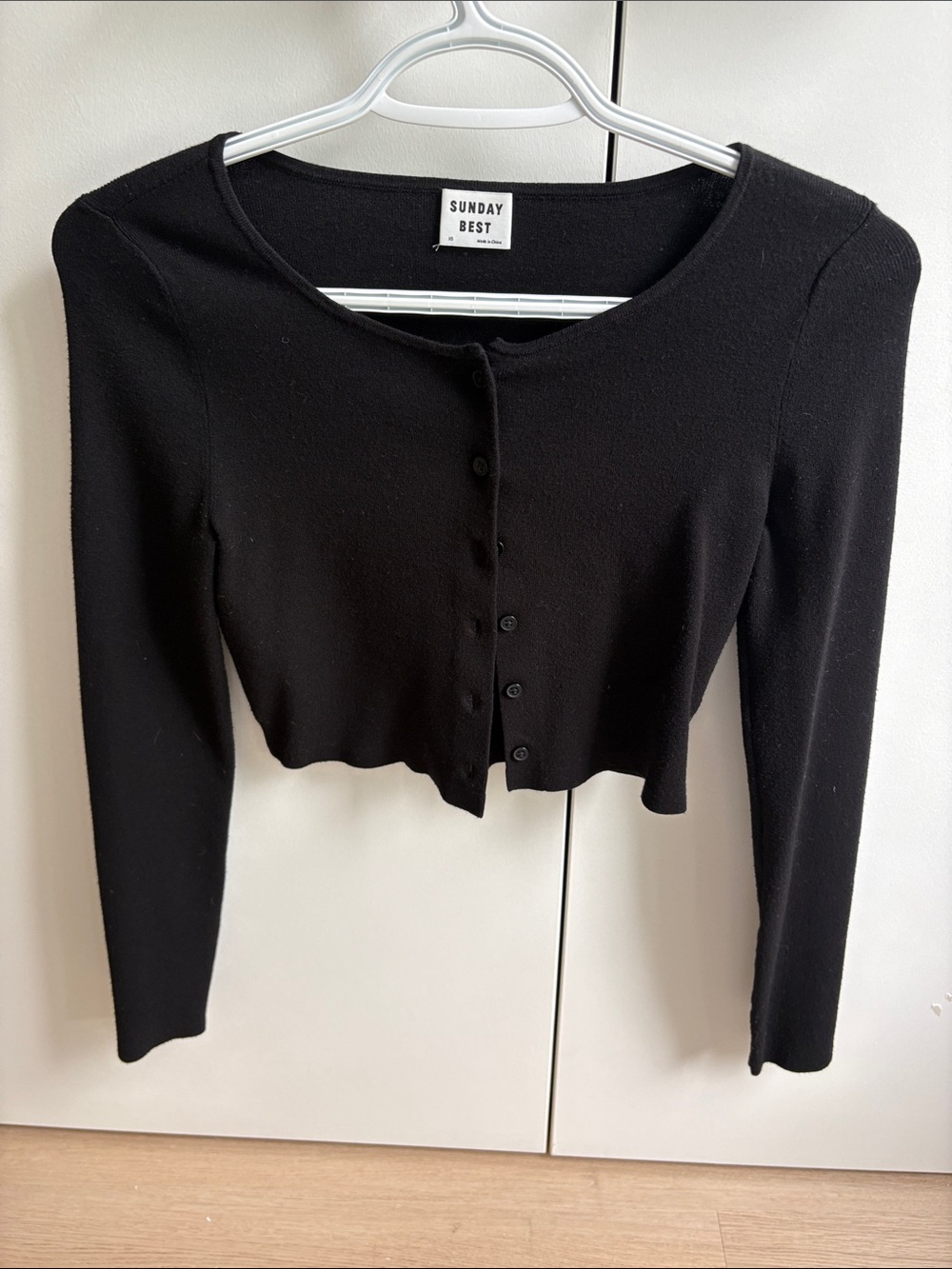Sunday Best Black Cropped Button-Up Izzy Cardigan